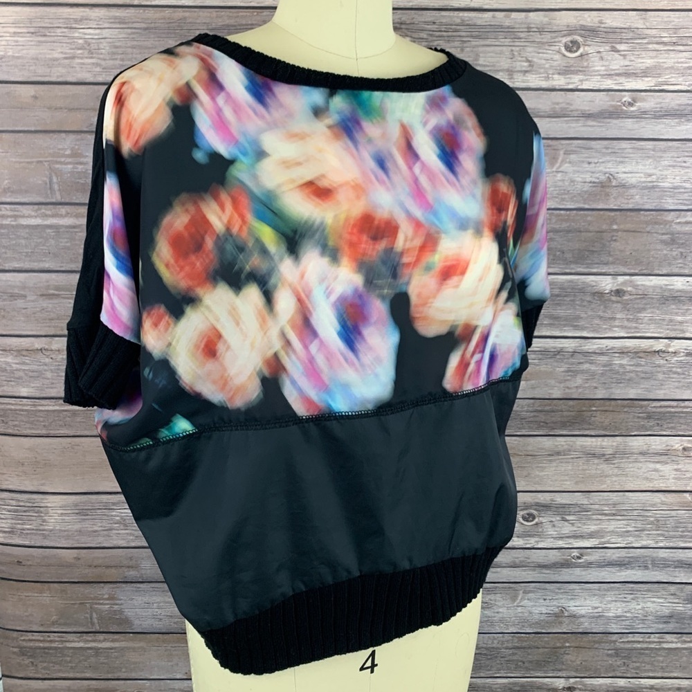 Zara Black & Multi Color Top